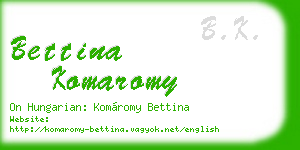 bettina komaromy business card