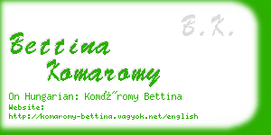 bettina komaromy business card